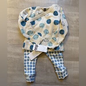 NWT Tea Collection Wrap Top Set